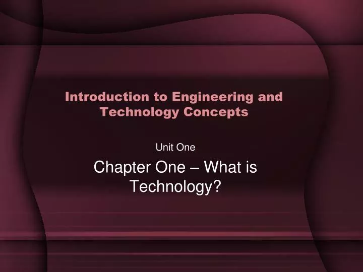 introduction to engineering and technology concepts
