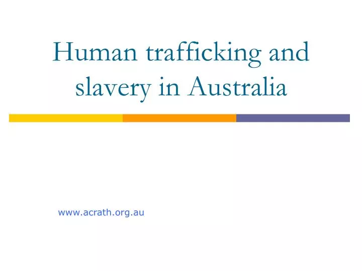 human trafficking and slavery in australia