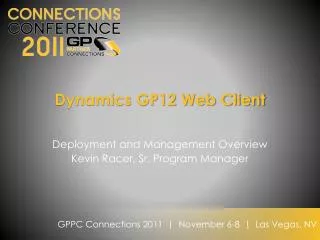 Dynamics GP12 Web Client