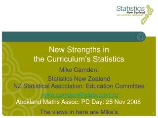 New Strengths in the Curriculum’s Statistics