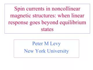 Spin currents in noncollinear magnetic structures: when linear response goes beyond equilibrium states