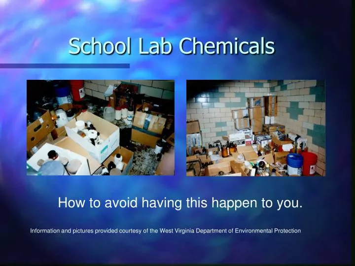 school lab chemicals