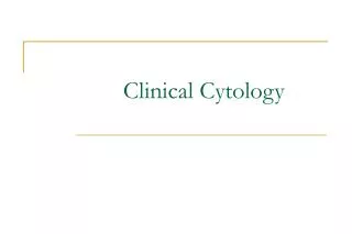 Clinical Cytology