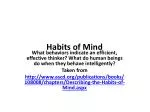 Habits of Mind - slide 1