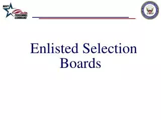 Enlisted Selection Boards
