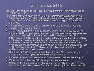 Galatians ca. 54 CE