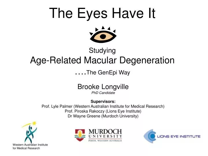 the eyes have it studying age related macular degeneration the genepi way