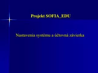 Projekt SOFIA_EDU
