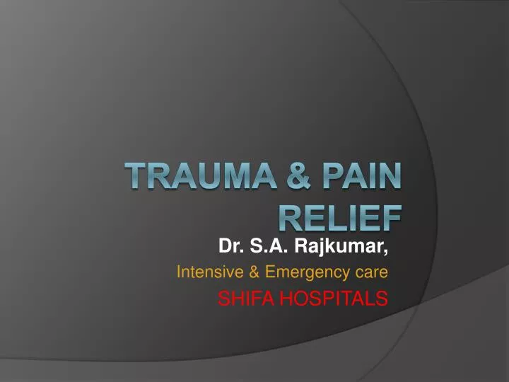 dr s a rajkumar intensive emergency care shifa hospitals