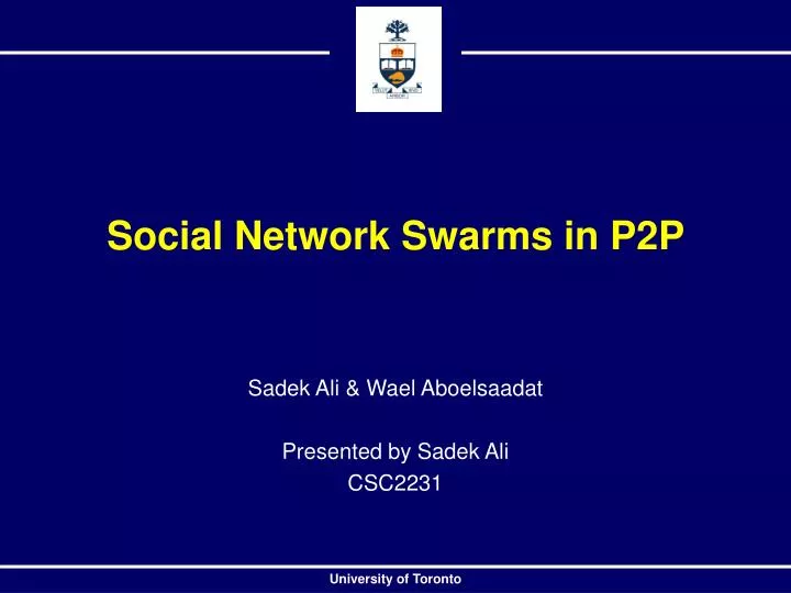 social network swarms in p2p