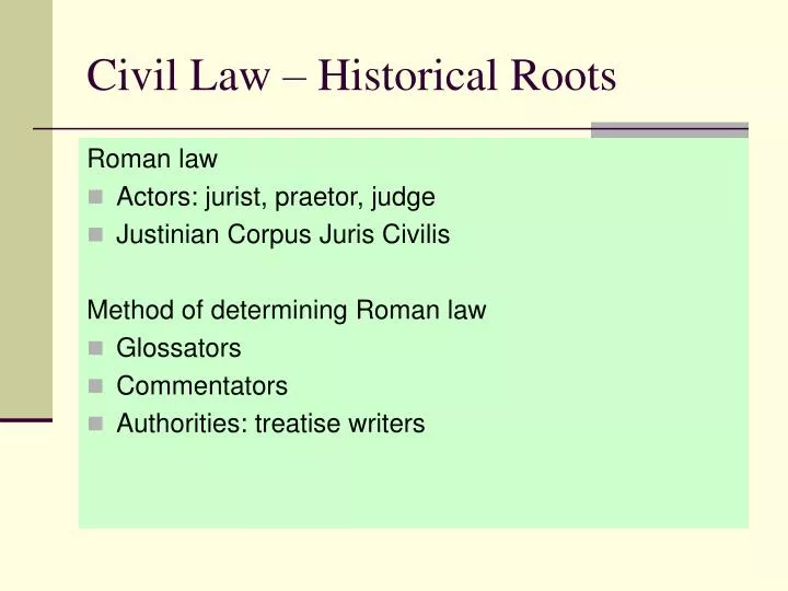 civil law historical roots