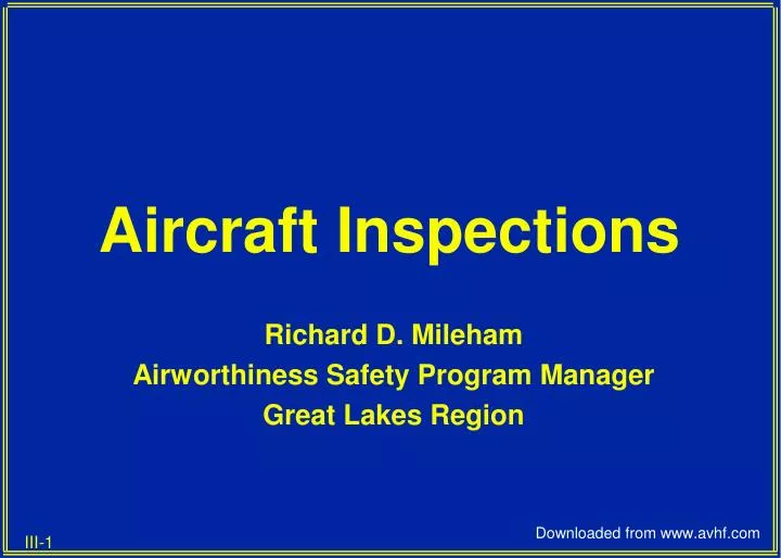 aircraft inspections