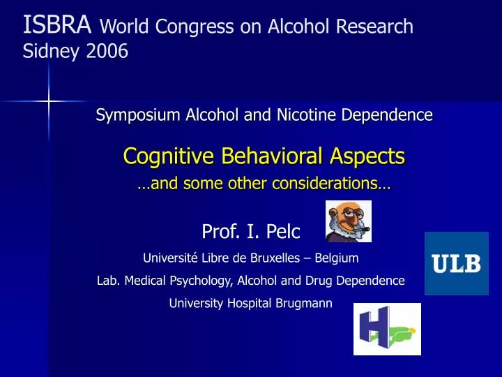 isbra world congress on alcohol research sidney 2006