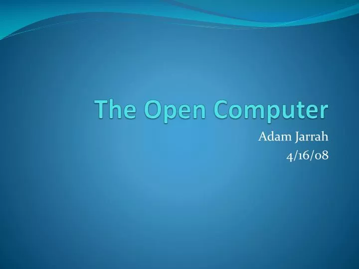 the open computer