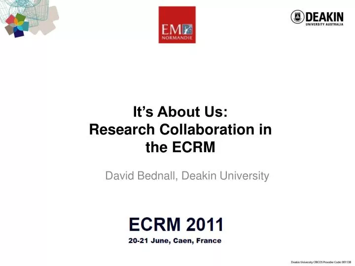 it s about us research collaboration in the ecrm