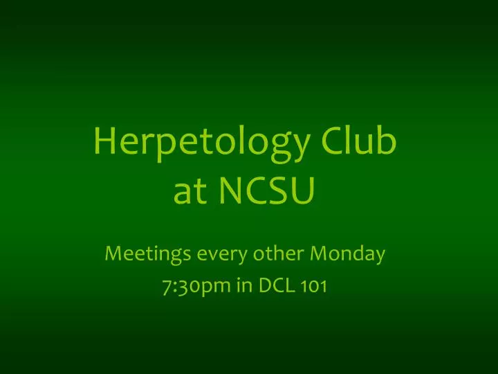 herpetology club at ncsu