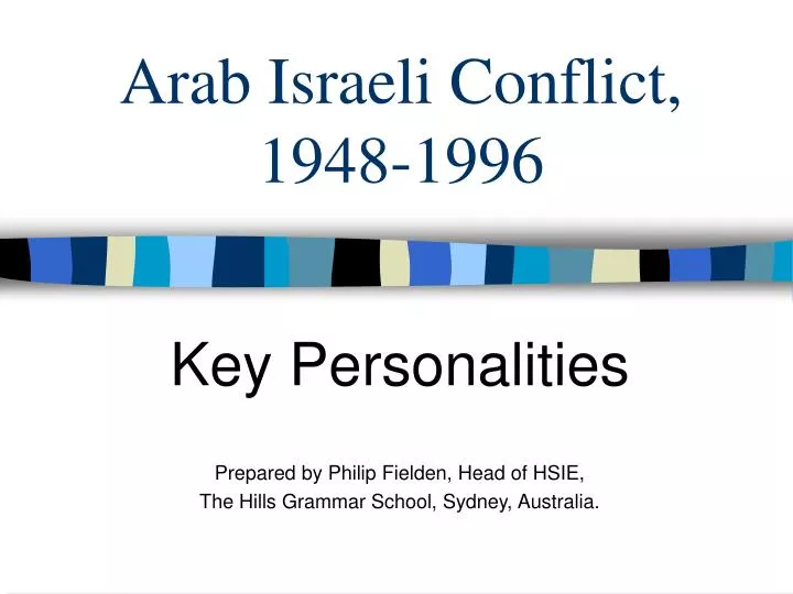 arab israeli conflict 1948 1996