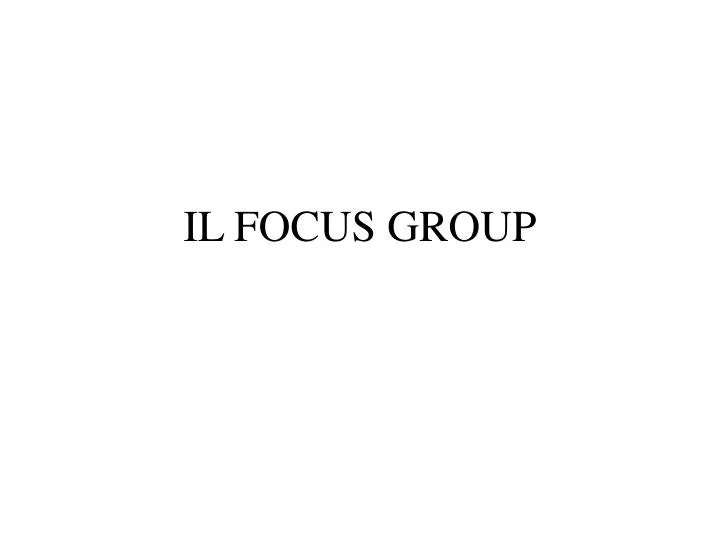 il focus group