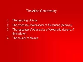 The Arian Controversy