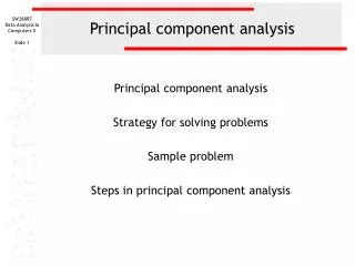 Principal component analysis