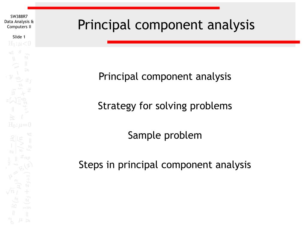 PPT - Principal component analysis PowerPoint Presentation, free ...