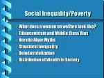 Social Inequality/Poverty - slide 1