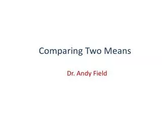Comparing Two Means