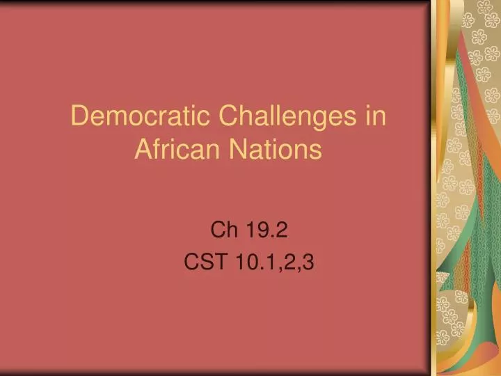 democratic challenges in african nations