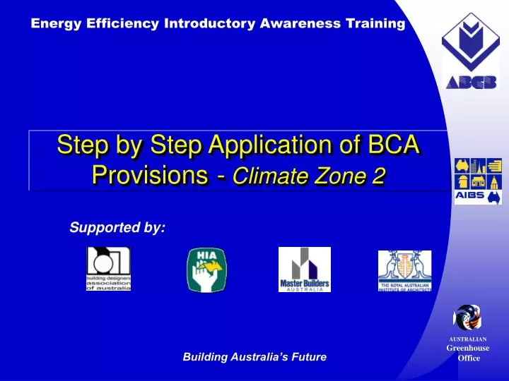 step by step application of bca provisions climate zone 2
