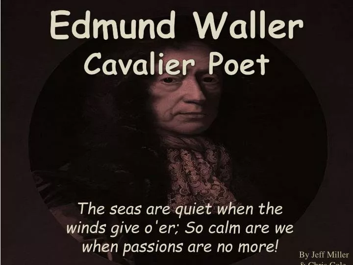 edmund waller cavalier poet