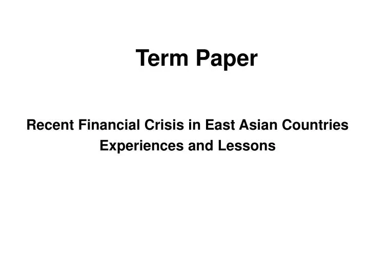 term paper