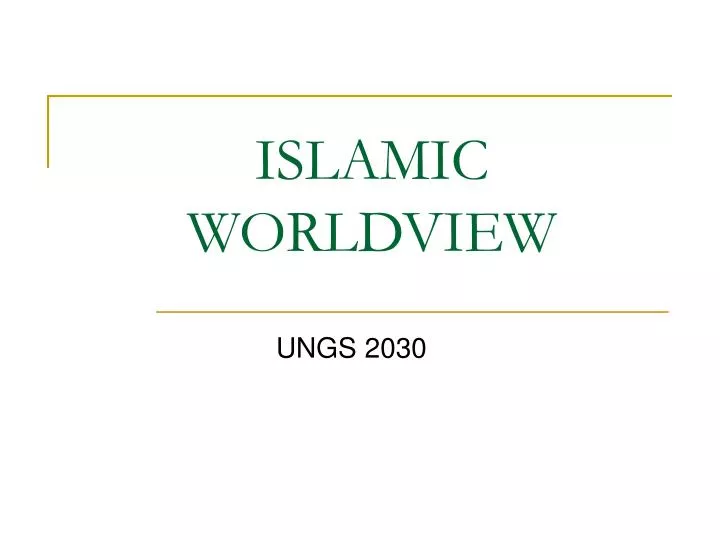 islamic worldview