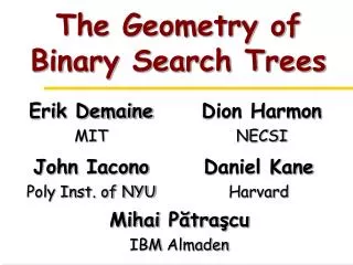 The Geometry of Binary Search Trees
