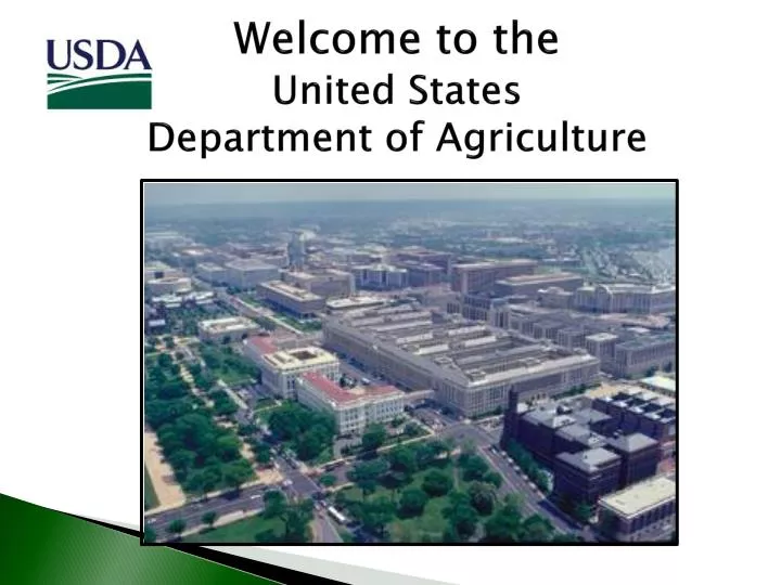 welcome to the united states department of agriculture