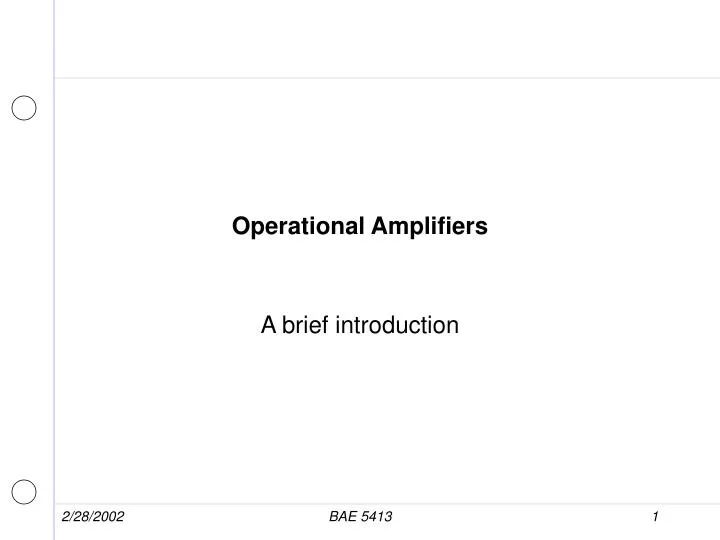 operational amplifiers