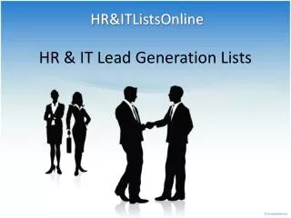 HR & IT Lead Generation Lists