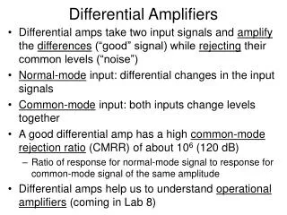 Differential Amplifiers