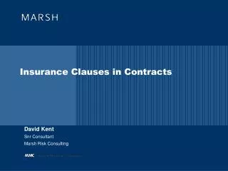 Insurance Clauses in Contracts