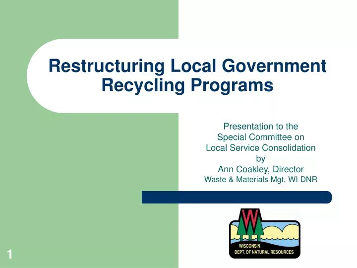 restructuring local government recycling programs