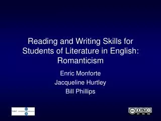 Reading and Writing Skills for Students of Literature in English : Romanticism