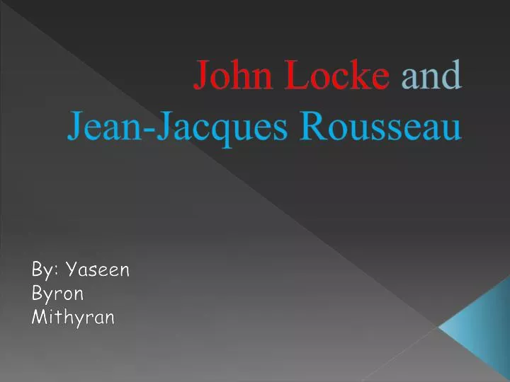 john locke and jean jacques rousseau