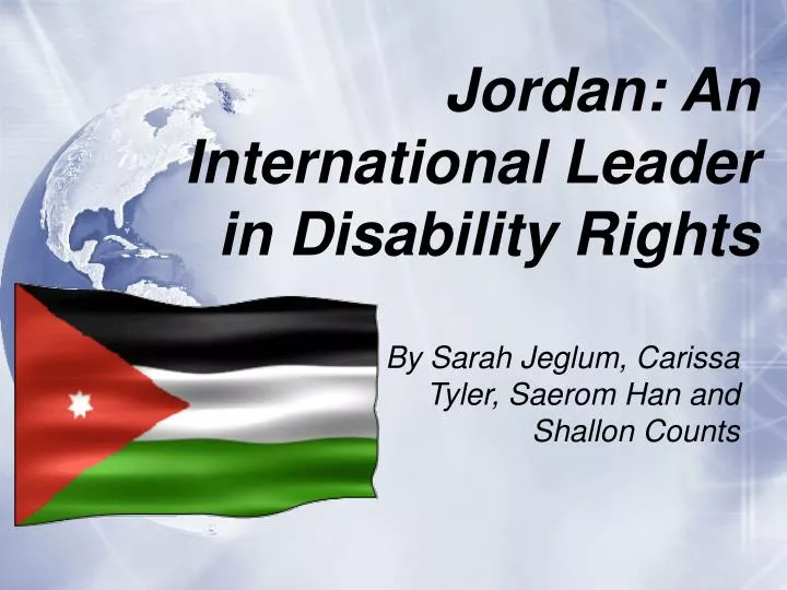 jordan an international leader in disability rights