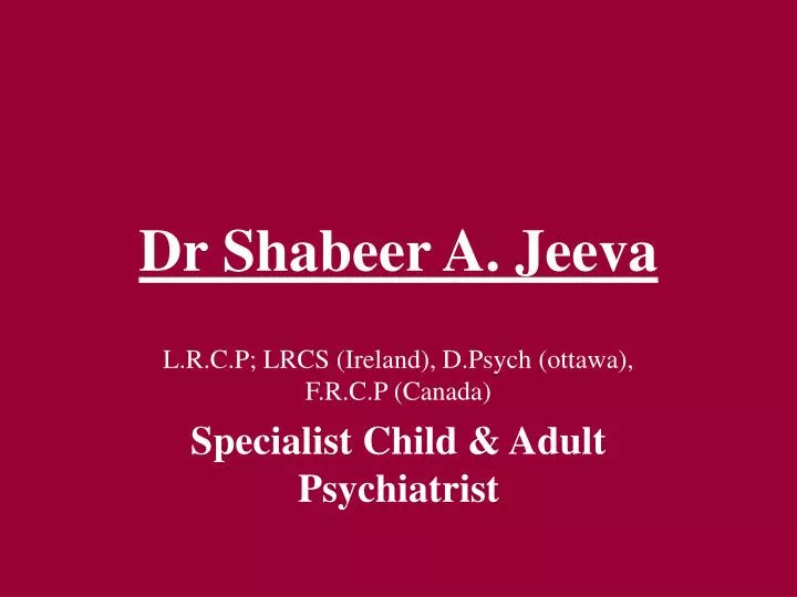 dr shabeer a jeeva