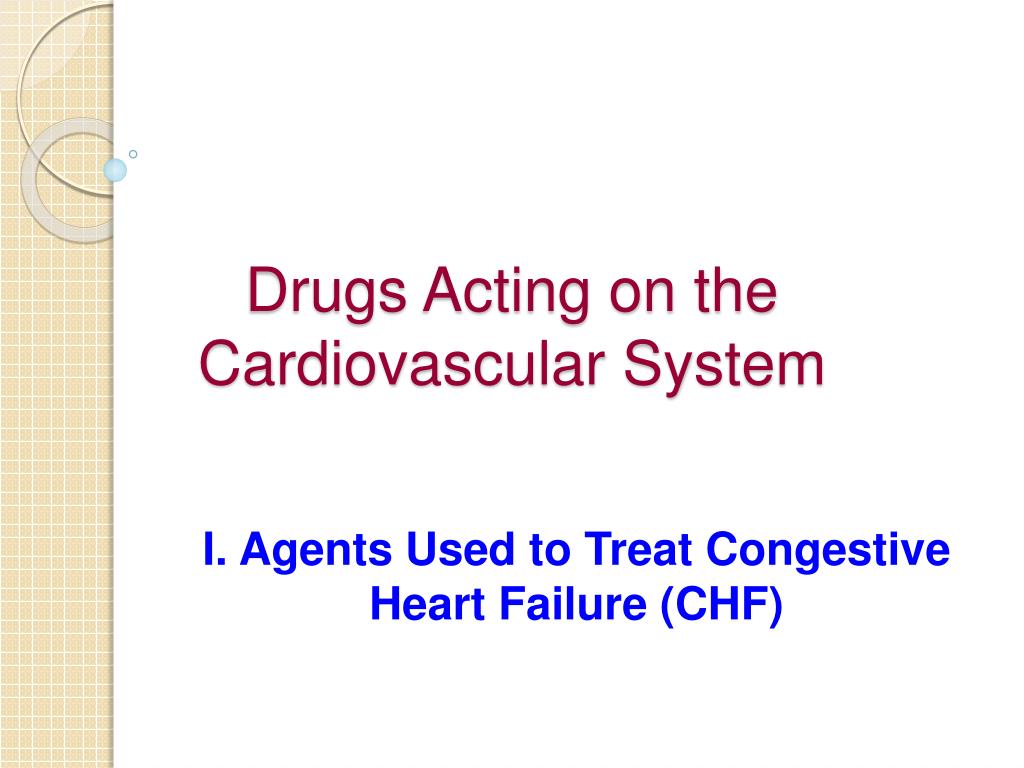 PPT - Drugs Acting on the Cardiovascular System PowerPoint Presentation ...