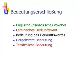 bedeutungserschlie ung