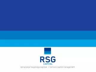 RSG Kapital, upravljanje tveganega kapitala