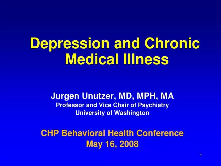 depression and chronic medical illness