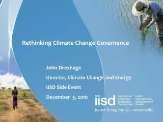 Rethinking Climate Change Governance