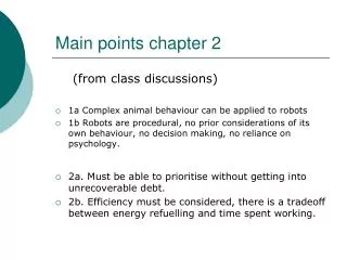 Main points chapter 2