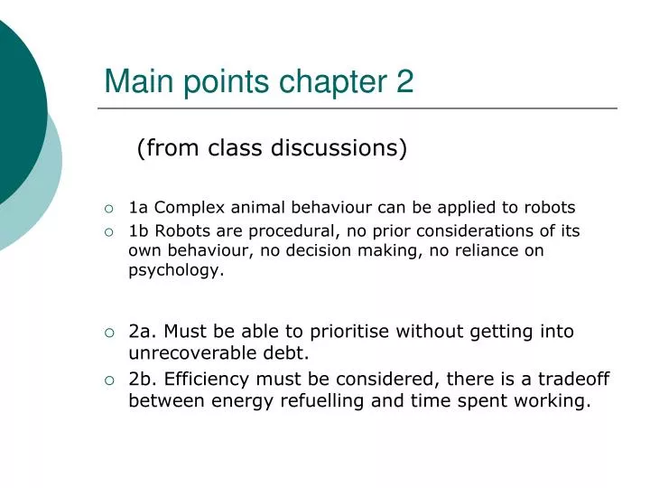 main points chapter 2